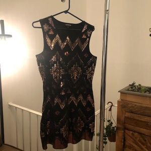 Express Sequined Party Dress Size L